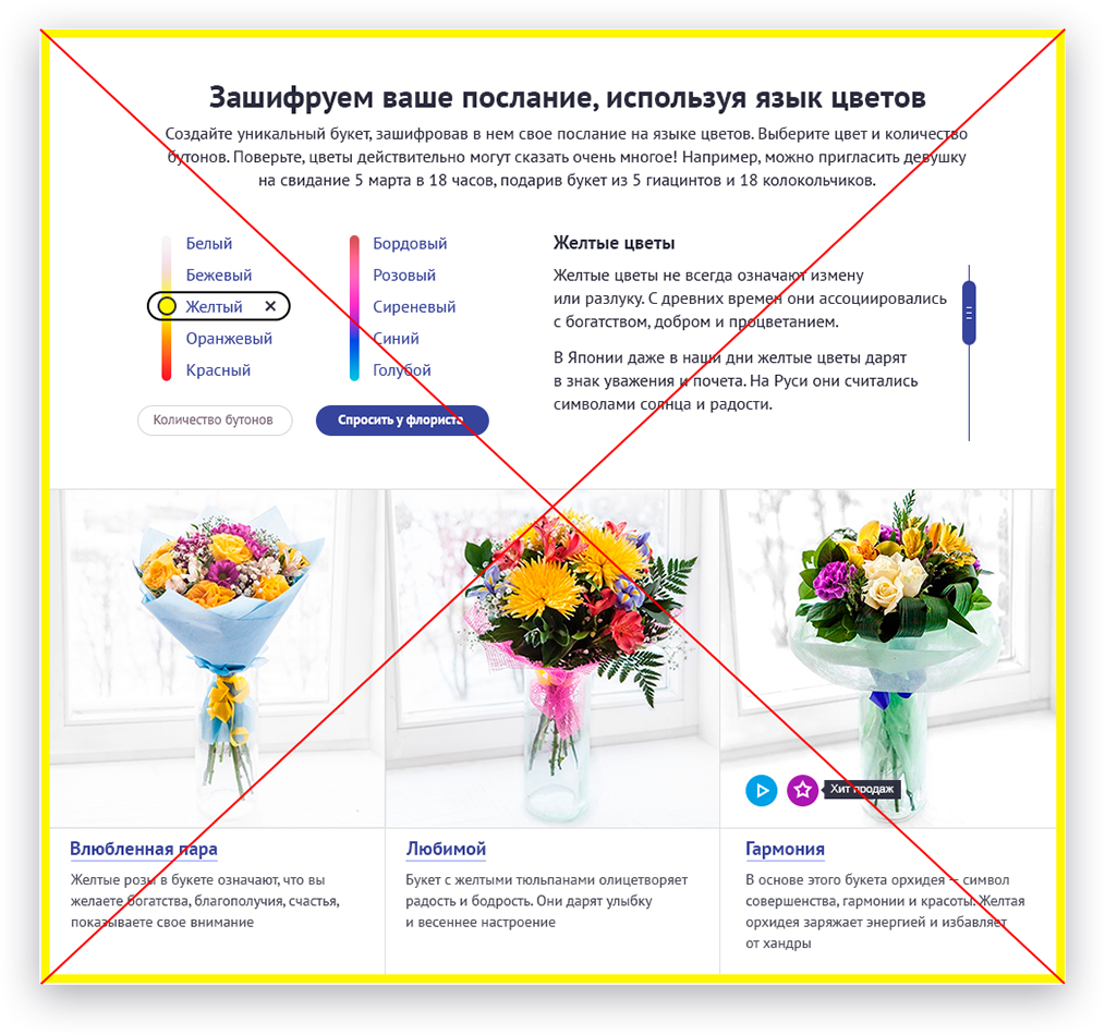 Сервис зашифрованных посланий в букете